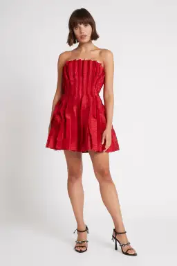 Aje Hybrid Sleeveless Mini Dress Red Size 8 for rent on The Volte - image 1