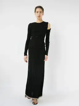 Christopher Esber Deconstructed Long Sleeve Dress Black Size 8  for rent on The Volte - image 4