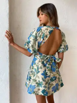 Sir the Label Celia Open Back Mini Dress Marguerite Print Size 6 for rent on The Volte - image 3