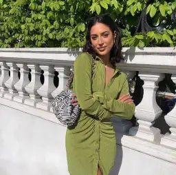 With Jéan Andy Dress Forest Green Size S for rent on The Volte - image 6