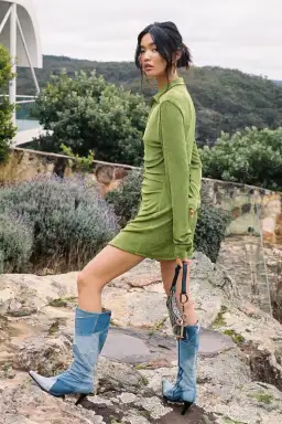 With Jéan Andy Dress Forest Green Size S for rent on The Volte - image 4