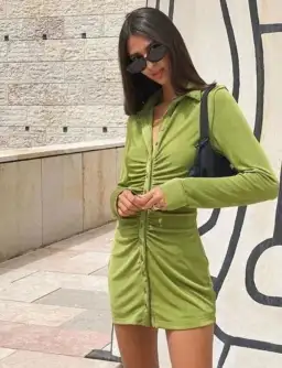 With Jéan Andy Dress Forest Green Size S for rent on The Volte - image 1