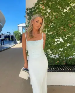 Dion Lee Rope Drape Dress Blue Size 8