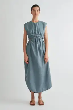 Camilla and Marc Cora Midi Dress in Dusty Blue Size 10