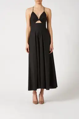 Scanlan Theodore Cotton Strappy Dress Black Size 6 for rent on The Volte - image 1