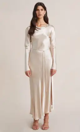Bec & Bridge Moon Dance Long Sleeve Maxi Dress in Sand Size 6  for rent on The Volte - image 1