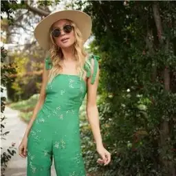 Faithfull the Brand Elsa Jumpsuit Green Size 12 for rent on The Volte - image 3