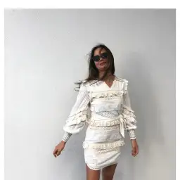 Spell Suki Mini Party Dress Cream Size M for rent on The Volte - image 5