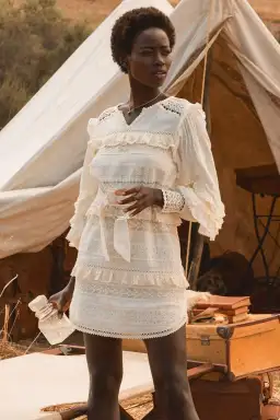 Spell Suki Mini Party Dress Cream Size M for rent on The Volte - image 4