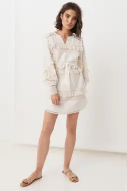 Spell Suki Mini Party Dress Cream Size M for rent on The Volte - image 1