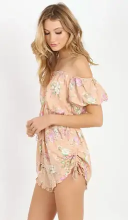 Spell & The Gypsy Sundancer Off The Shoulder Romper Blush Size M for rent on The Volte - image 3