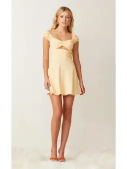 Bec & Bridge Butter Daisy Mini Dress Yellow Size AU 6 for rent on The Volte - image 1