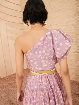 Ulla Johnson Athena Dress in Lavender Handprint Dot 