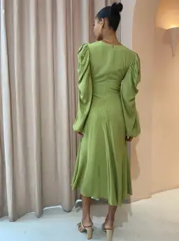 By Johnny Emily Twist Midi Dress Sea Green Size 8