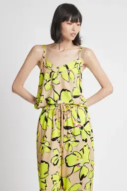 Aje Pelicano Citrus Bloom Strap Cami Top Print Size 12