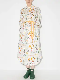 Alemais x Sam Pauletto Golden Hand Midi Shirt Dress Print Size 10