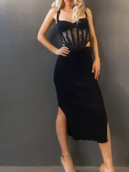 Dion Lee Contour Combo Corset Top Black Size 6 for rent on The Volte - image 4