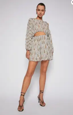 Scanlan Theodore GGT Foulard Mini Dress Print Size 8 for rent on The Volte - image 1