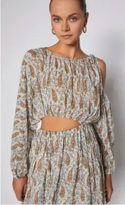 Scanlan Theodore GGT Foulard Mini Dress Print Size 8 for rent on The Volte - image 2