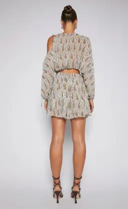 Scanlan Theodore GGT Foulard Mini Dress Print Size 8 for rent on The Volte - image 3