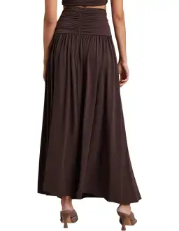 Bec & Bridge Joelene V Crop Top and Maxi Skirt Set Cognac Brown Size 8 for rent on The Volte - image 3