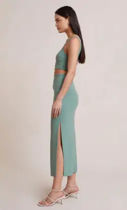 Bec and Bridge Ivy Crop and Skirt Set Green Size 8