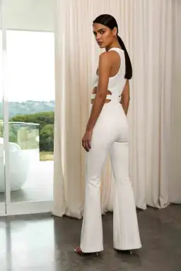 MISHA Thea Jumpsuit White Size 8/S for rent on The Volte - image 2