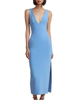 Bec and Bridge Iris Midi Dress Malibu Blue Size 10