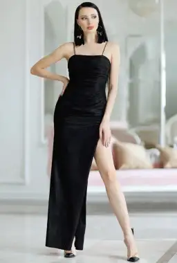 Jadore JP112 Fitted Long Formal Dress Black Size 16 for rent on The Volte - image 1