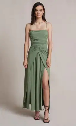 Bec & Bridge Vixen Maxi Dress in Olive Green Size 10 for rent on The Volte - image 1