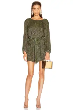 Retrofête Grace Sequin Mini Dress Army Green Size L