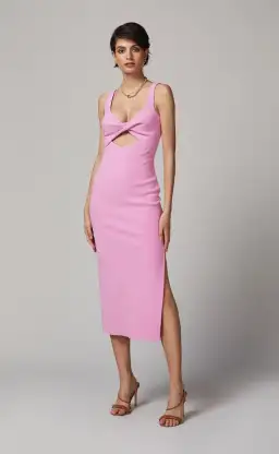 Bec & Bridge Joelle Midi Dress Pink Size 10 for rent on The Volte - image 1