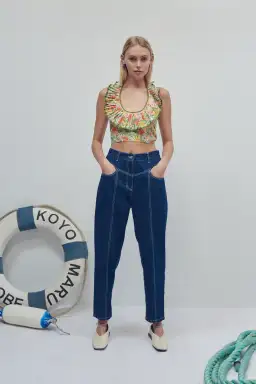 Alemais Cabana Apron Crop Top Multi Size 8