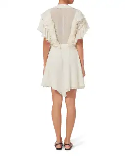 Shona Joy Stella Ruffle Dress Cream Size 10 for rent on The Volte - image 3