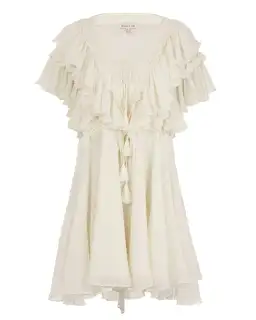 Shona Joy Stella Ruffle Dress Cream Size 10 for rent on The Volte - image 4