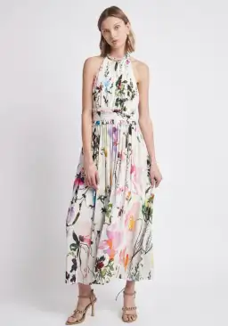 Aje Introspect High Neck Midi Dress Print Size 6  for rent on The Volte - image 1