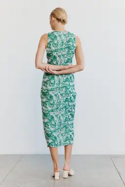 Third Form Marble Draw Midi Dress Print Size 8