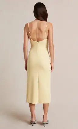 Bec & Bridge The Josette Midi Dress in Butter Yellow Size 8