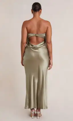 Bec & Bridge Moon Dance Strapless Dress Sage Green Size 14 for rent on The Volte - image 2