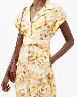 Zimmerman Rosa Roll Cuff Jumpsuit Floral Print Size 3 for rent on The Volte - image 3