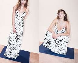 Galvan Flocked Leopard Print Dress