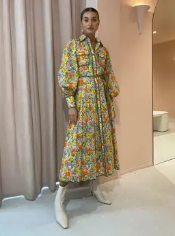 Alemais Cabana Midi Shirtdress Print Size 8 