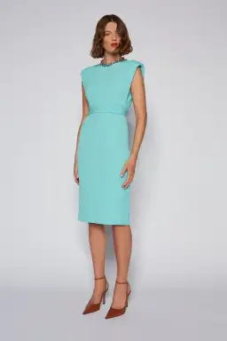 Scanlan Stretch Reptile Dress Mint Size 8  for rent on The Volte - image 1