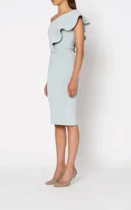 Scanlan Crepe Knit Ruffle Dress Argento Size M / Au 10  for rent on The Volte - image 2