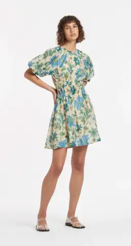 Sir The Label Celia Open Back Mini Dress in Marguerite Print Size 8