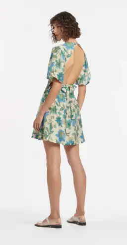 Sir The Label Celia Open Back Mini Dress in Marguerite Print Size 8