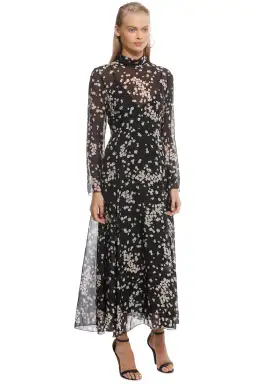 Camilla & Marc Gardin Floral Silk Dress Camelia Spot Print Size 8 for rent on The Volte - image 2
