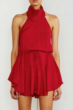 High Neck Drawstring Mini Dress for rent on The Volte - image 1