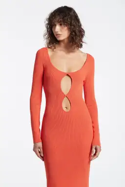 Sir The Label Petit Palace Midi Dress in Cherry Bomb Red Size 1 / AU 8 for rent on The Volte - image 2