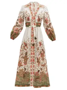 Zimmermann Empire Batik Floral Print Linen Dress Size 2 for rent on The Volte - image 5
